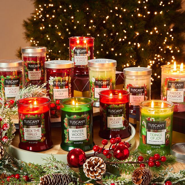 Tuscany Triple Pour Candle Holly Jolly 18oz