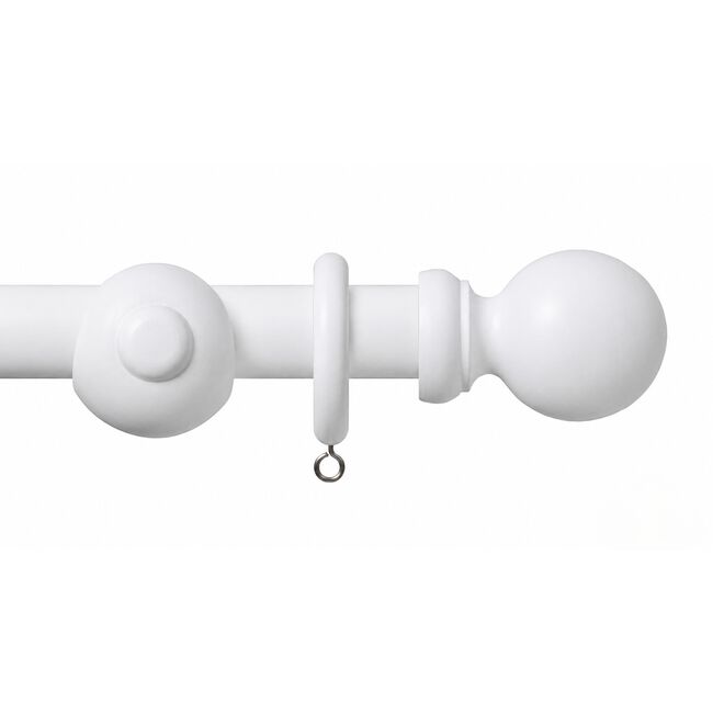 RENNAISSANCE 28MM BALL 120CM Wooden Pole White