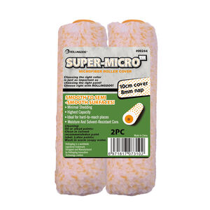 Super-Micro 10cm Microfibre Roller Cover 2 Pack
