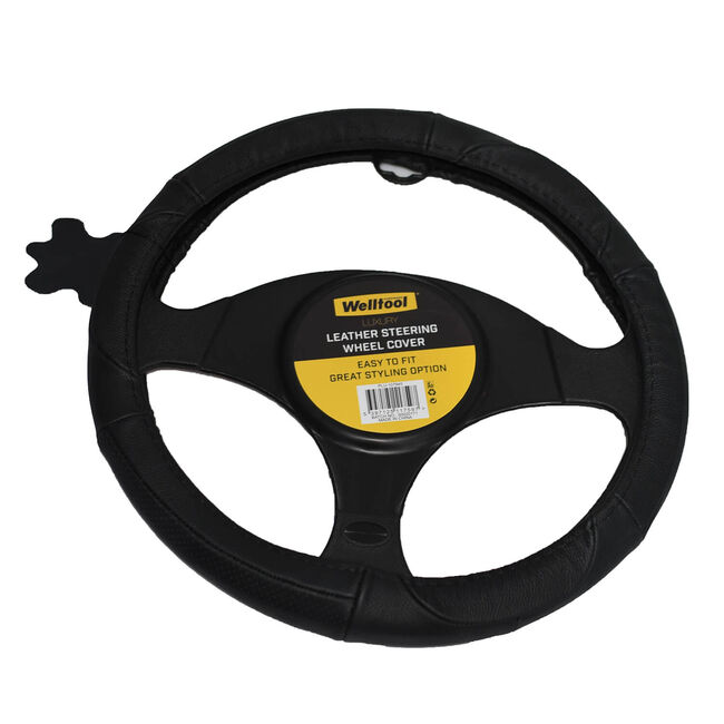 Luxury Leather Steering Wheel Cover