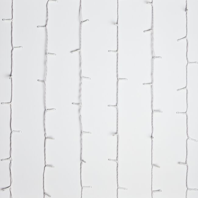 200 BRIGHT WHITE Led Lights W/ White Cable