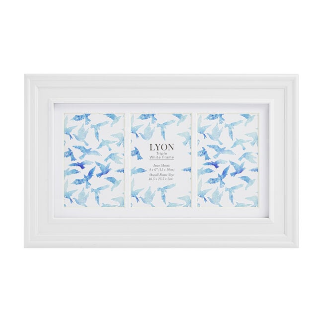 4x6 TRIPLE LYON WHITE Frame