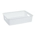 Geometric 6.5L White Storage Basket