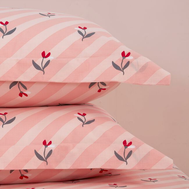 Lisse Oxford Pillowcase Pair - Pink