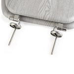 BELDRAY GREY WOOD Effect Toilet Seat