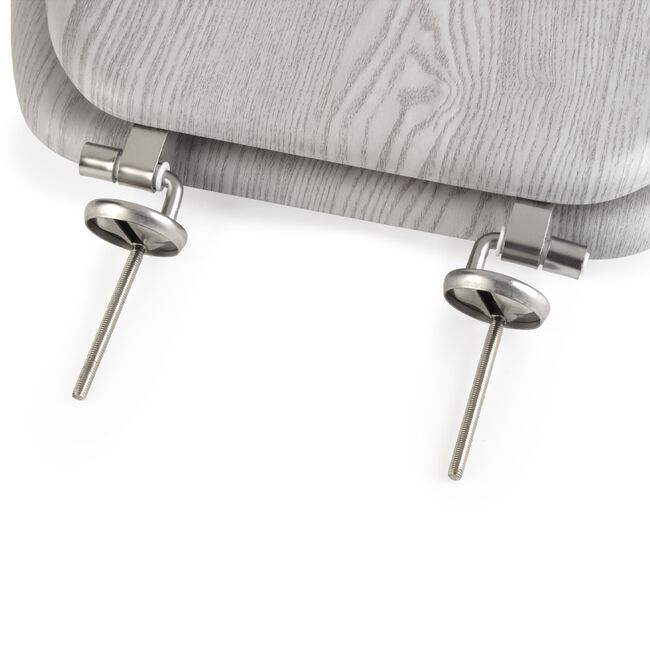 BELDRAY GREY WOOD Effect Toilet Seat