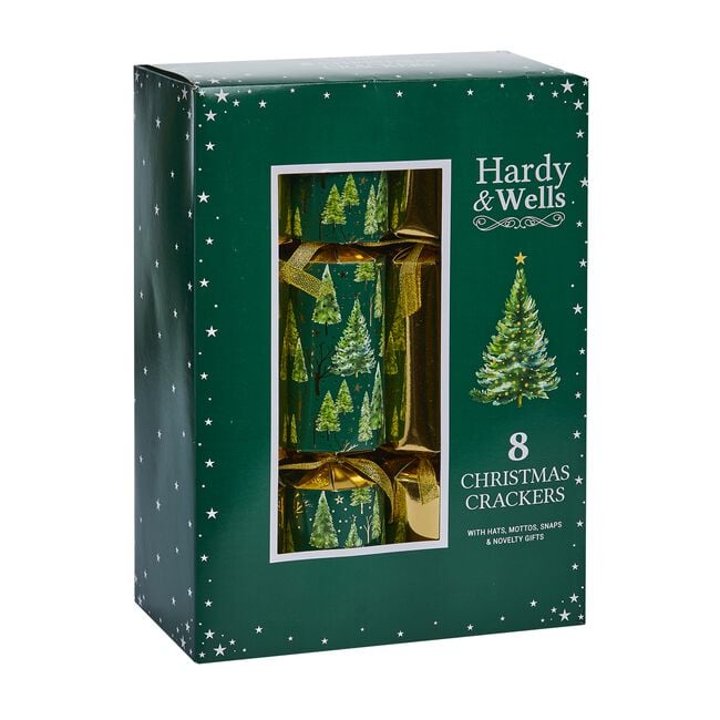 Hardy & Wells 8 Christmas Tree Premium Crackers