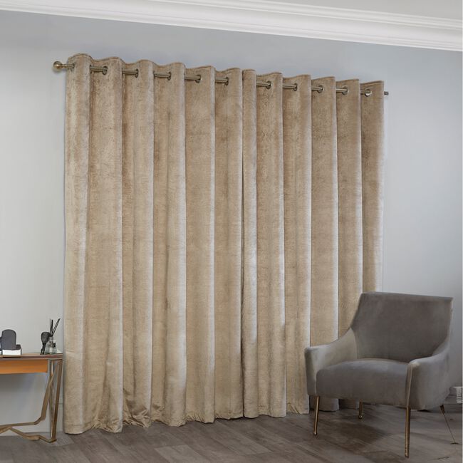 BLACKOUT & THERMAL BANDED GOLD 66x54 Curtain