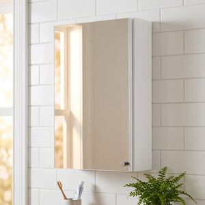 Croydex Carra Single Door Stainless Steel Cabinet