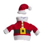 Knitted Santa Suit Wine Bottle Cover