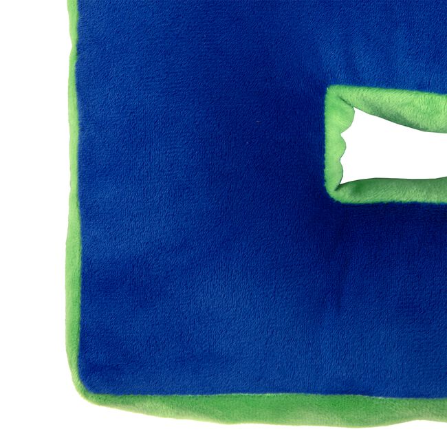 LETTER E Cushion Blue/Green