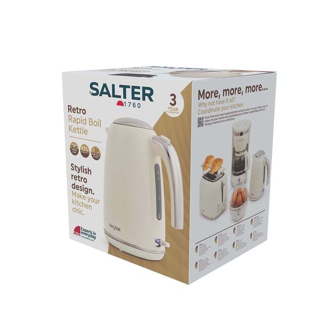 SALTER RETRO CREAM 1.7L Kettle