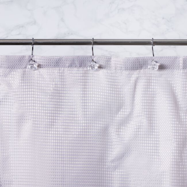 Crystal Chrome Shower Hooks - 12pk