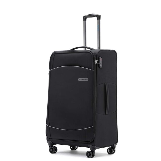 Large Lightweight Softcase Luggage- Midnight Black