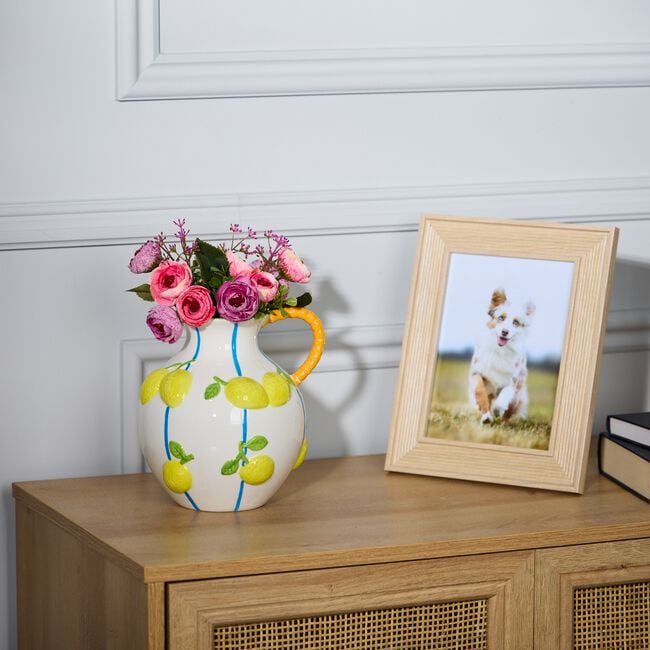 Lemon Ceramic Pitcher Vase