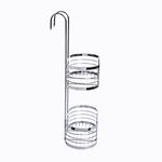 CAUSEWAY BAY TWO TIER OVAL Chrome Hanging Shower Caddy