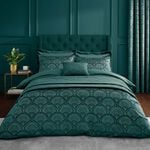 CATHERINE LANSFIELD SUPERKING DUVET COVER Art Deco Pearl Teal 