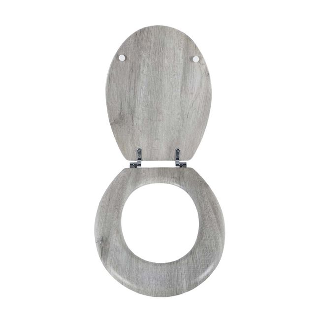 MODERN GREY OAK EFFECT Toilet Seat