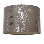 Silver Foil Effect Linen Light Shade
