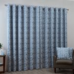BLACKOUT & THERMAL GRAPHIC GEO BLUE  66x54 Curtain