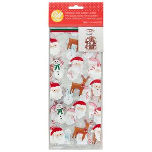 Wilton 20 Xmas Theme Cellophane Bags