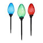 Set of 3 Multicolour Tree Bulb Path Lights