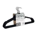 Skinny Velvet Hangers 10 Pack Black