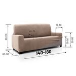 REGAL MILLS EASYSTRETCH VELVET LINEN  2 Seater Sofa Cover
