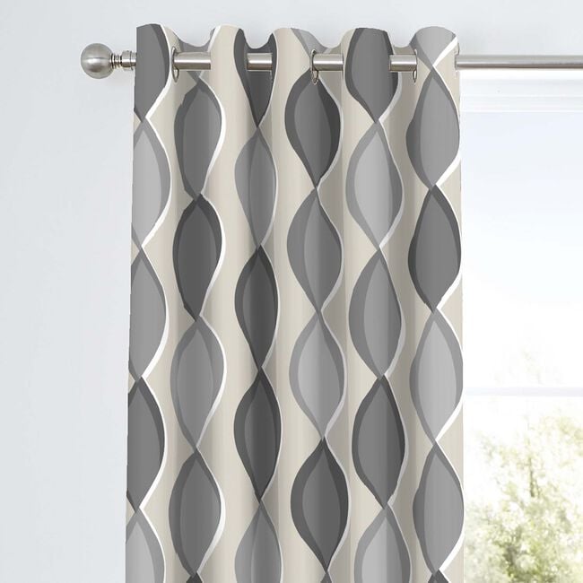 FUSION LENNOX GREY 66X54 Curtain 