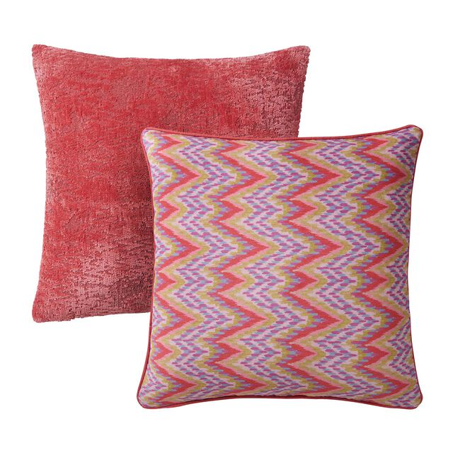 IKAT CHENILLE PINK 45x45 Cushion