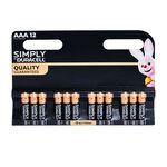 Duracell Simply AAA Batteries 12 Pack