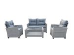 Toscana Rattan Sofa Set 4 Piece