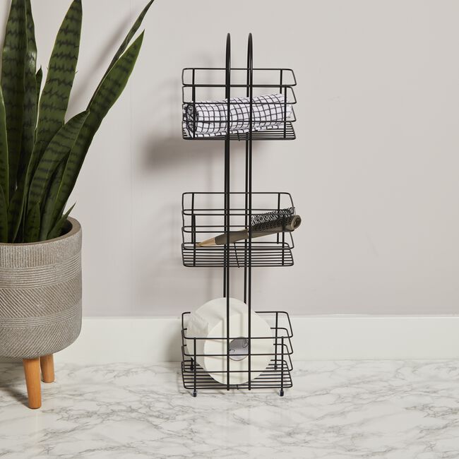 CAUSEWAY BAY THREE TIER Black Free standing Caddy