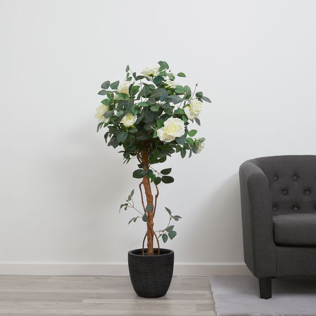 Artificial White Rose Tree 1.2M