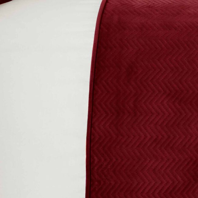 SINGLE DUVET COVER Ribeiro Velvet Red