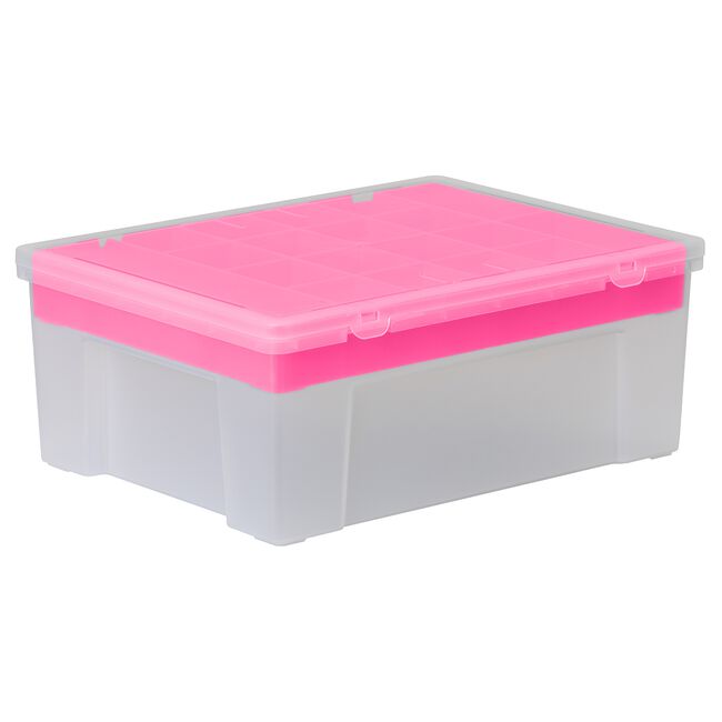 Wham 38cm Organiser Box With 19 Insert Pink