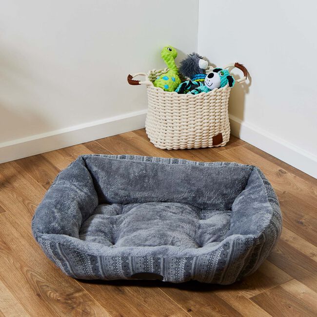 Premium Patterned Pet Bed - Large