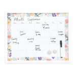 Magnetic Dry Erase Calendar Board Floral