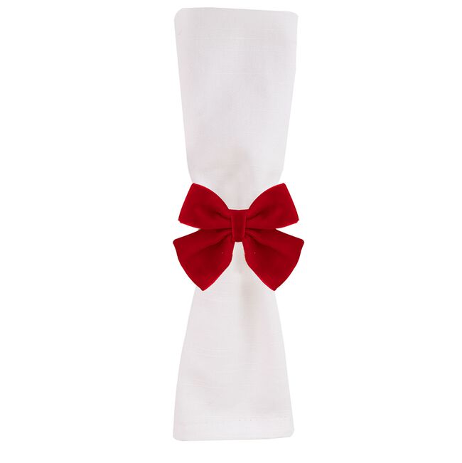 Christmas Red Bow Napkin Ring