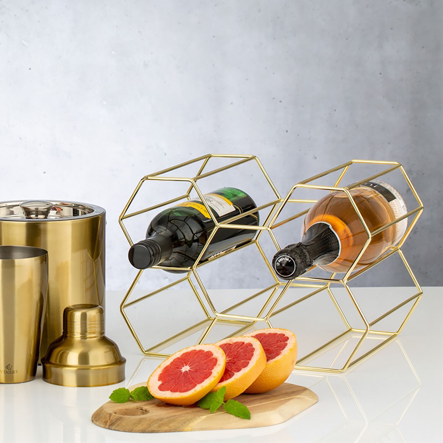 Viners Barware Bottle Rack Gold Home Store + More