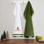Christmas Tree Kitchen Tea Towels 2 Pack