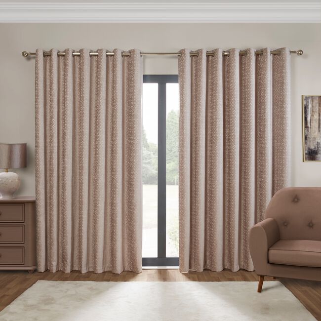 BLACKOUT & THERMAL RUSTIC PUTTY 66x54 Curtain