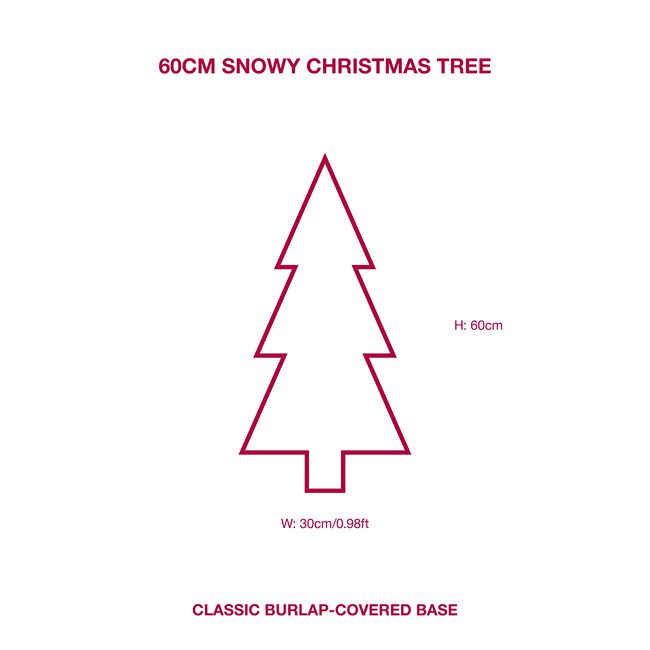 60cm Snowy Christmas Tree