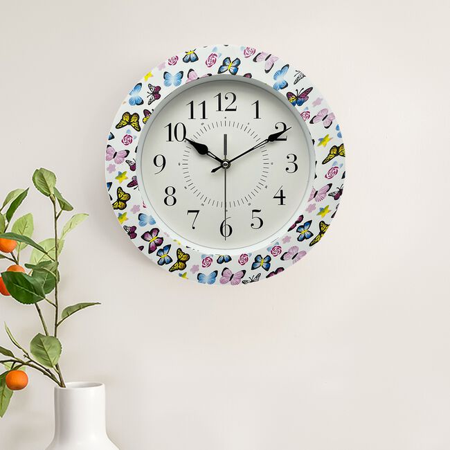 BUTTERFLY WALL Clock 25cm