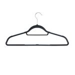 Skinny 10 Pack  Black Hangers with Anti Slip