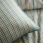 DOUBLE DUVET COVER Appletree Micro Check Olive/Natural