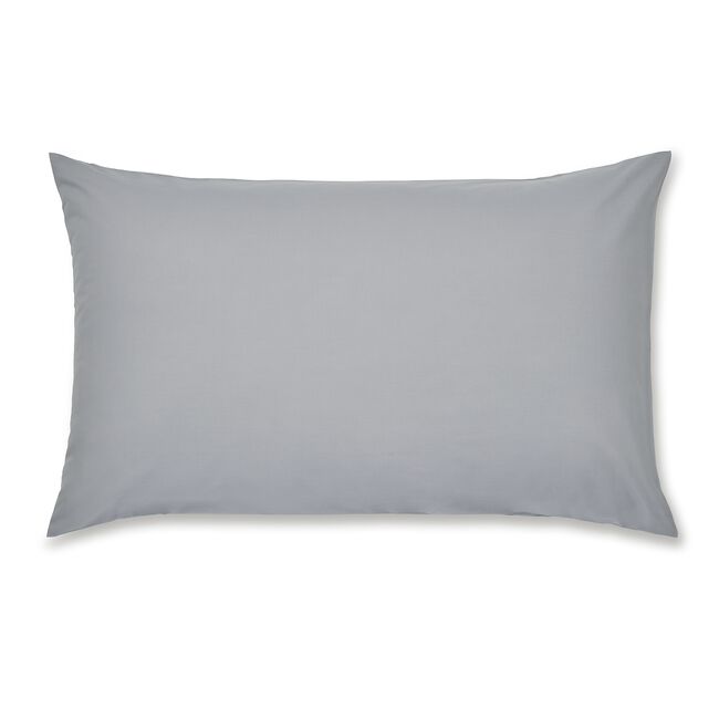 Nicole Day Percale Grey Housewife Pillowcase Pair