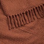 DRIFT HOME HAYDEN 100% RECYCLED COTTON TERRACOTTA 200x200cm Throw