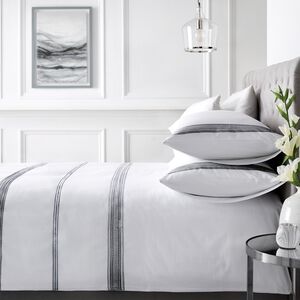 DOUBLE DUVET COVER Appletree Boutique Embroidered Bands Black