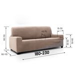 REGAL MILLS EASYSTRETCH VELVET LINEN 3 Seater Sofa Cover